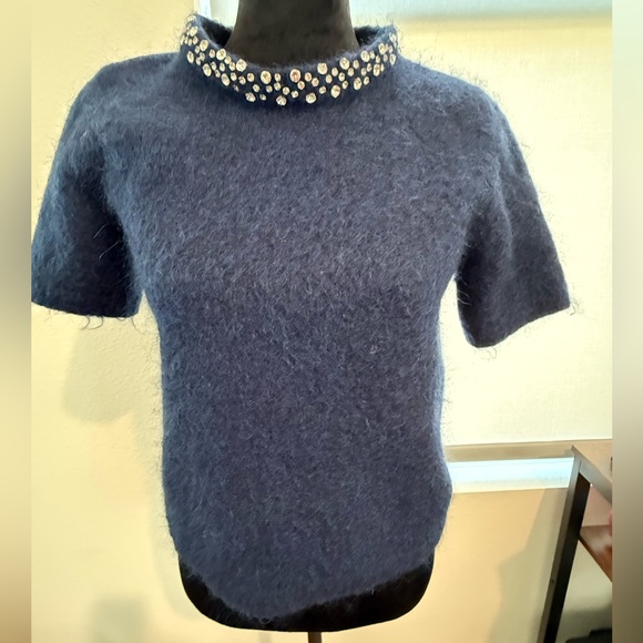H&M Edition Dark Blue Fuzzy Sweater - Picture 1 of 11